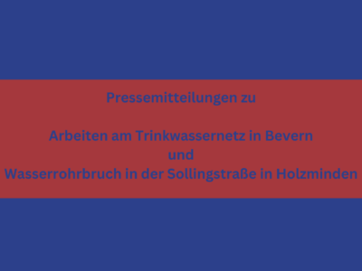 Arbeiten am Trinkwassernetz in Bevern und